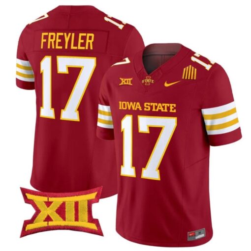 Beau Freyler Jersey #17 Iowa State Cyclones 2025 Limited Stitched Cardinal