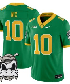 Bo Nix Jersey 10 Oregon Ducks 2025 Mummy Duck Vapor Limited Stitched Green