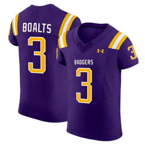 Boalts Jersey #3 Badgers Purple All Stitched