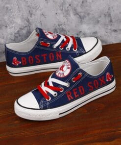 Boston Red Sox Limited Print Low Top Canvas Shoes Sport Sneakers For Men Women Fans