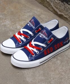 Boston Red Sox Limited Print Low Top Canvas Shoes Sport Sneakers For Men Women Fans