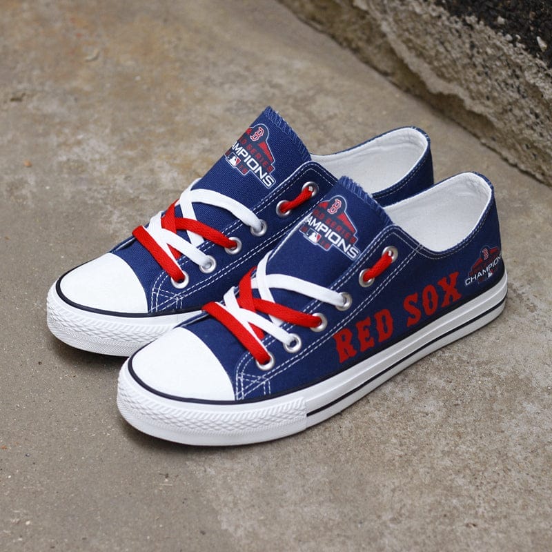 Boston Red Sox Limited Print Low Top Canvas Shoes Sport Sneakers For Men Women Fans