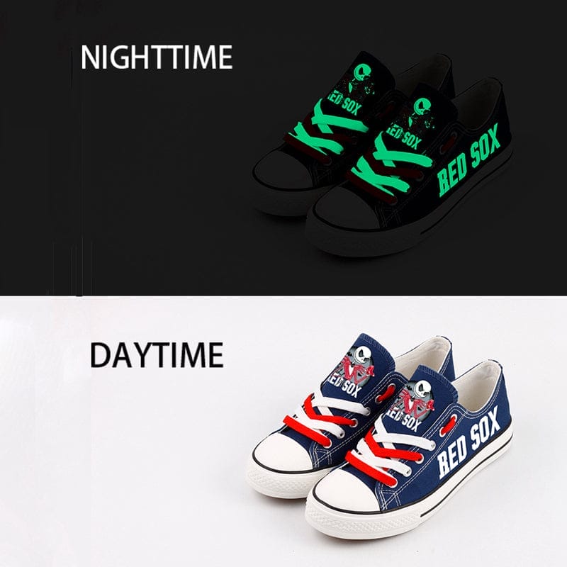 Boston Red Sox Limited Print Low Top Canvas Shoes Sport Sneakers For Men Women Fans - Image 2