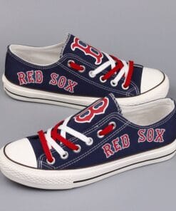 Alternative view of Boston Red Sox Limited Print Low Top Canvas Shoes Sport Sneakers For Men Women Fans