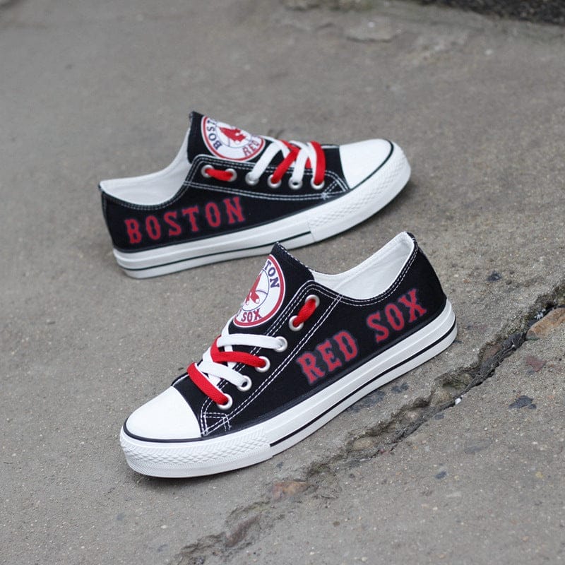 Boston Red Sox Limited Print Low Top Canvas Shoes Sport Sneakers For Men Women Fans - Image 3