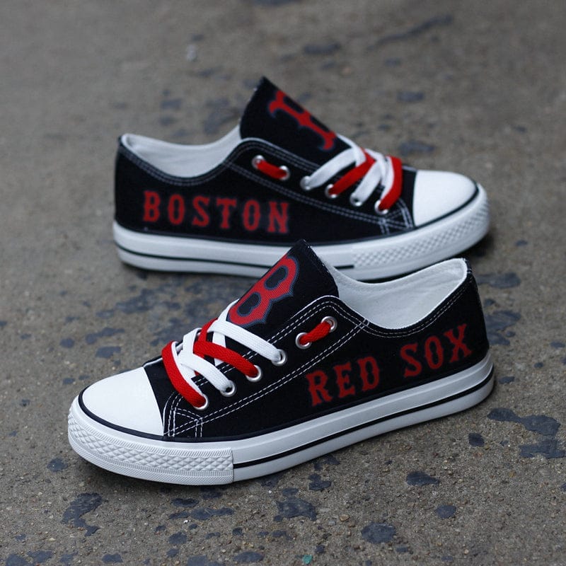 Boston Red Sox Limited Print Low Top Canvas Shoes Sport Sneakers For Men Women Fans - Image 4