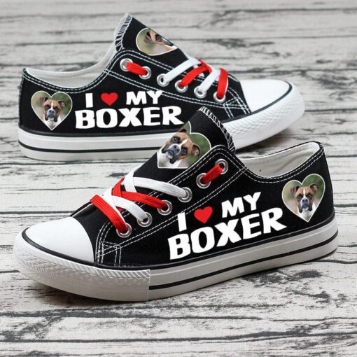 Boxer Dog Canvas Sneakers Shoes For Men Women Fans - Image 4