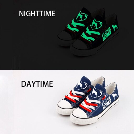 Boxer Dog Canvas Sneakers Shoes For Men Women Fans