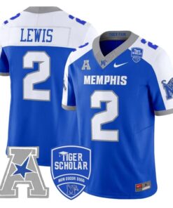 Brendon Lewis Jersey #2 Memphis Tigers 2025 Vapor Limited Stitched Royal Alter