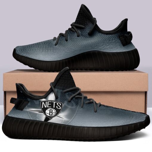 Brooklyn Nets NBA 350v Yeezy Sneakers For Men Women Fans - Image 3