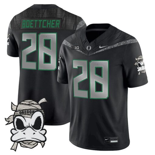 Bryce Boettcher Jersey #28 Oregon Ducks 2025 Mummy Duck Vapor Limited Stitched