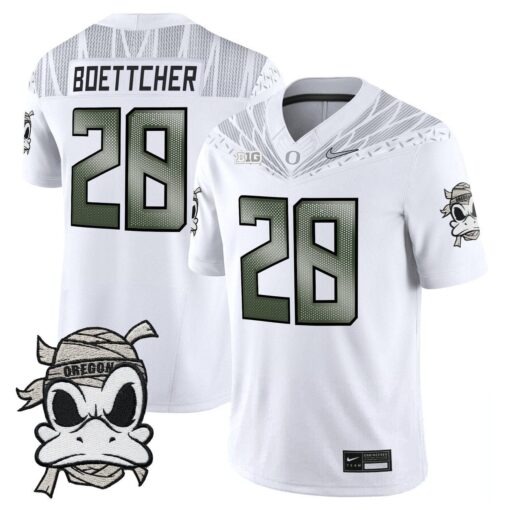 Bryce Boettcher Jersey #28 Oregon Ducks 2025 Mummy Duck Vapor Limited Stitched - Image 2