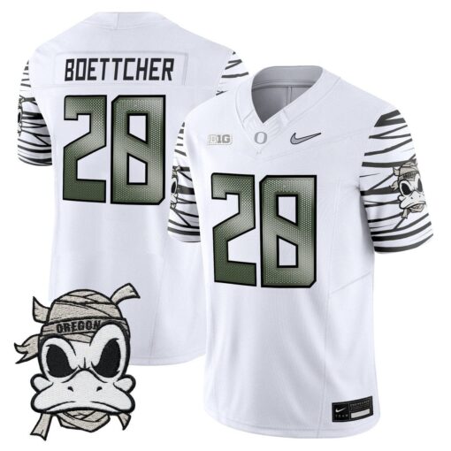 Bryce Boettcher Jersey #28 Oregon Ducks 2025 Mummy Duck Vapor Limited Stitched - Image 5