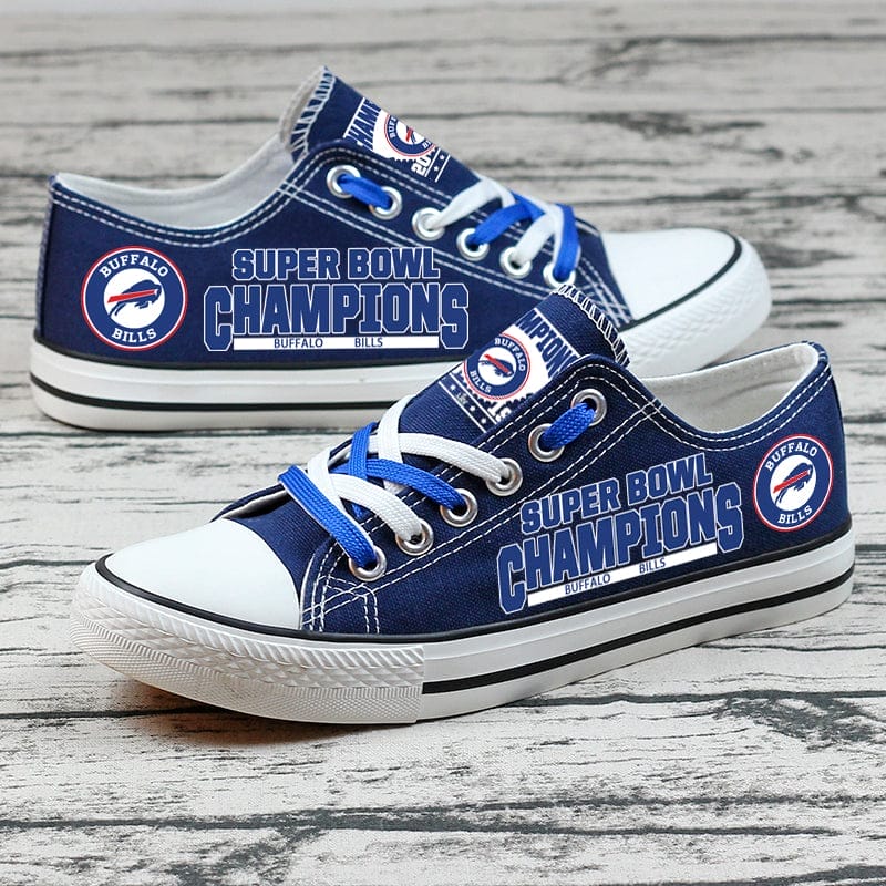 Buffalo Bills Low Top Canvas Sport Sneakers Shoes For Men Women Fans - Image 2