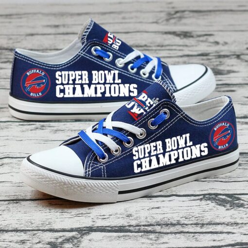 Buffalo Bills Low Top Canvas Sport Sneakers Shoes For Men Women Fans - Image 8