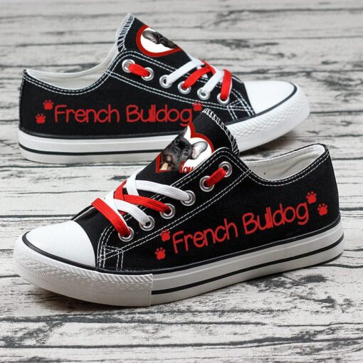 Bulldog Canvas Sneakers Shoes For Men Women Fans - Image 3