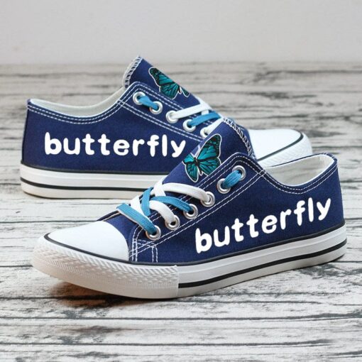 Butterfly Canvas Sneakers Shoes For Men Women Fans - Image 5