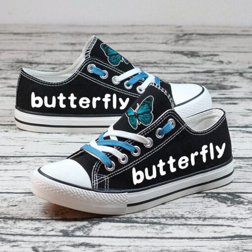 Butterfly Canvas Sneakers Shoes For Men Women Fans