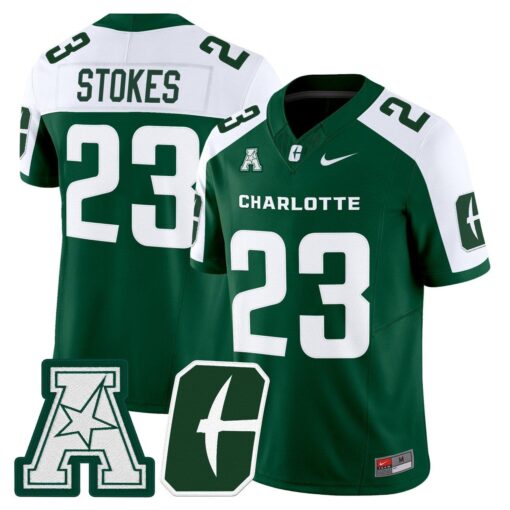 CJ Stokes Jersey #23 Charlotte 49ers 2025 Vapor Limited Stitched - Image 4