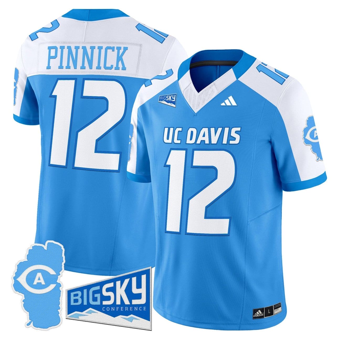 Caden Pinnick Jersey #12 UC Davis Aggies 2025 Lake Tahoe Patch Stitched - Image 2