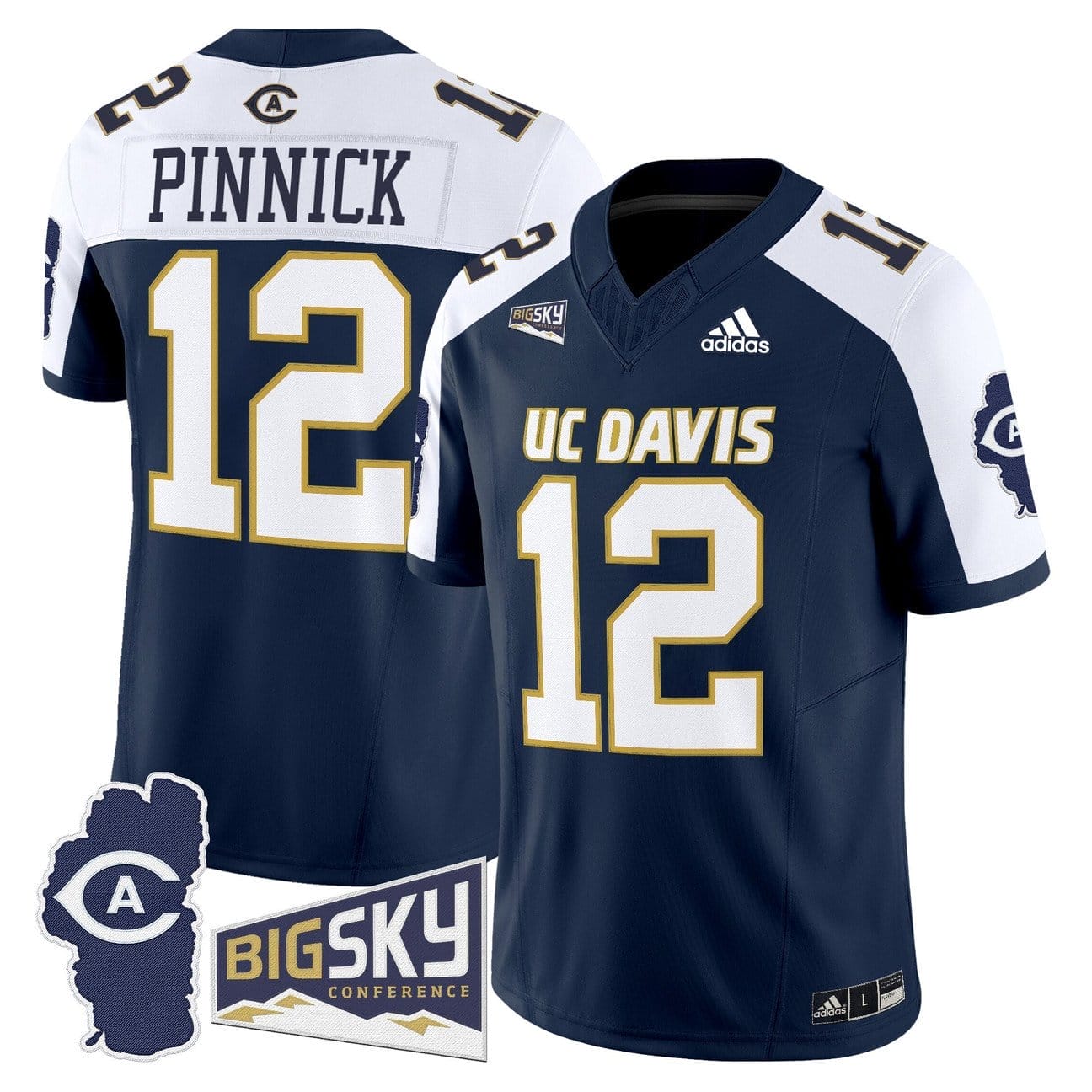 Caden Pinnick Jersey #12 UC Davis Aggies 2025 Lake Tahoe Patch Stitched - Image 4