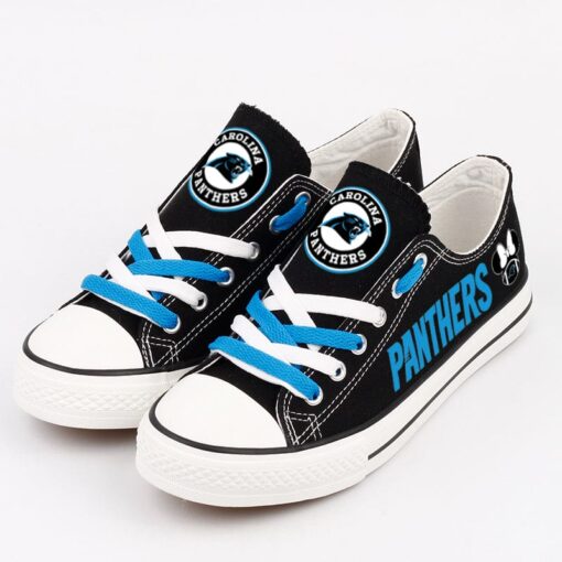 Carolina Panthers Low Top Canvas Sport Sneakers Shoes For Men Women Fans - Image 2