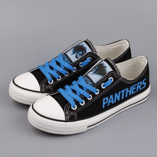 Carolina Panthers Low Top Canvas Sport Sneakers Shoes For Men Women Fans - Image 4