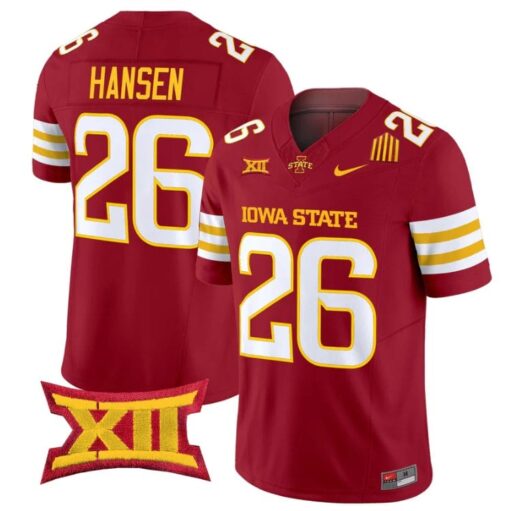 Carson Hansen Jersey #26 Iowa State Cyclones 2025 Limited Stitched Cardinal