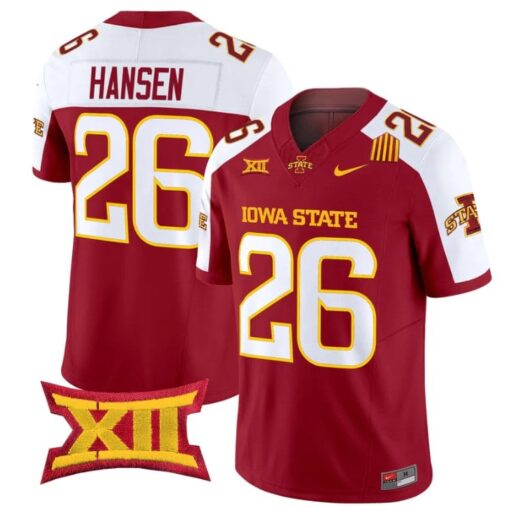 Carson Hansen Jersey #26 Iowa State Cyclones 2025 Limited Stitched Cardinal Alter