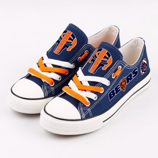 Chicago Bears Low Top Canvas Sport Sneakers Shoes For Men Women Fans - Image 3