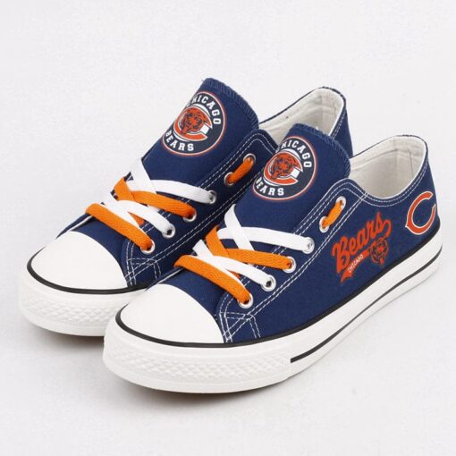 Chicago Bears Low Top Canvas Sport Sneakers Shoes For Men Women Fans