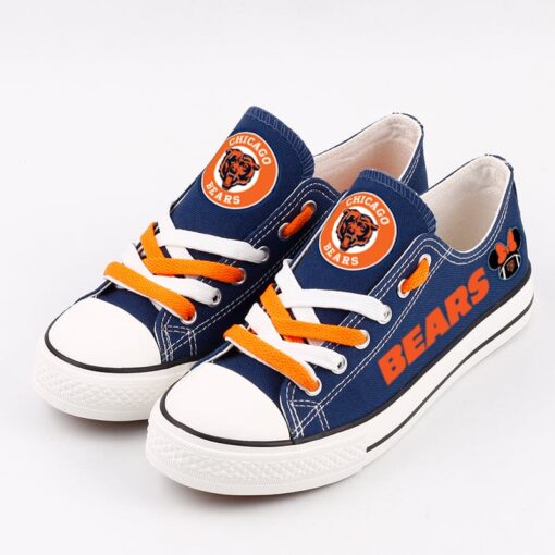 Chicago Bears Low Top Canvas Sport Sneakers Shoes For Men Women Fans - Image 2