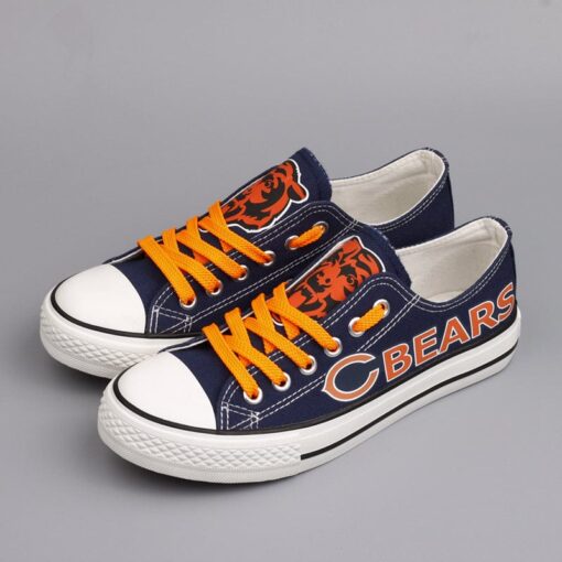 Chicago Bears Low Top Canvas Sport Sneakers Shoes For Men Women Fans - Image 4