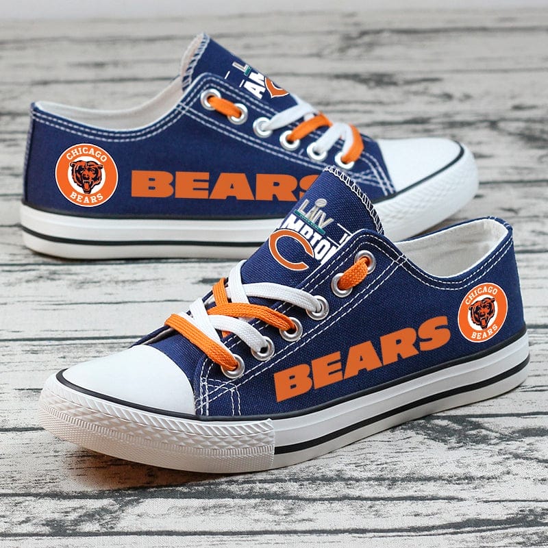 Chicago Bears  Low Top Canvas Sport Sneakers Shoes For Men Women Fans