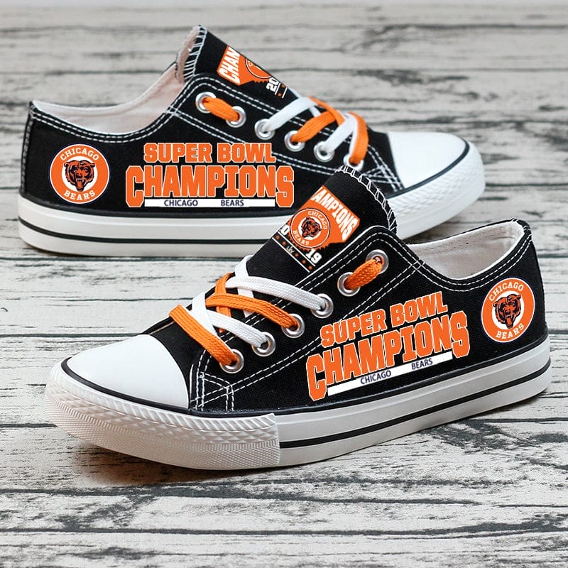 Chicago Bears  Low Top Canvas Sport Sneakers Shoes For Men Women Fans - Image 5