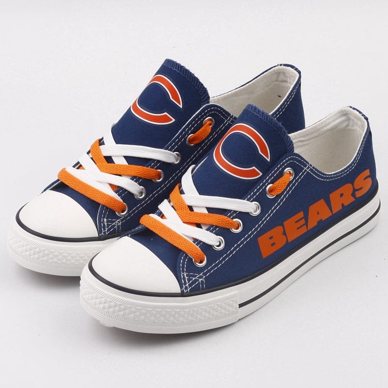 Chicago Bears Low Top Canvas Sport Sneakers Shoes For Men Women Fans