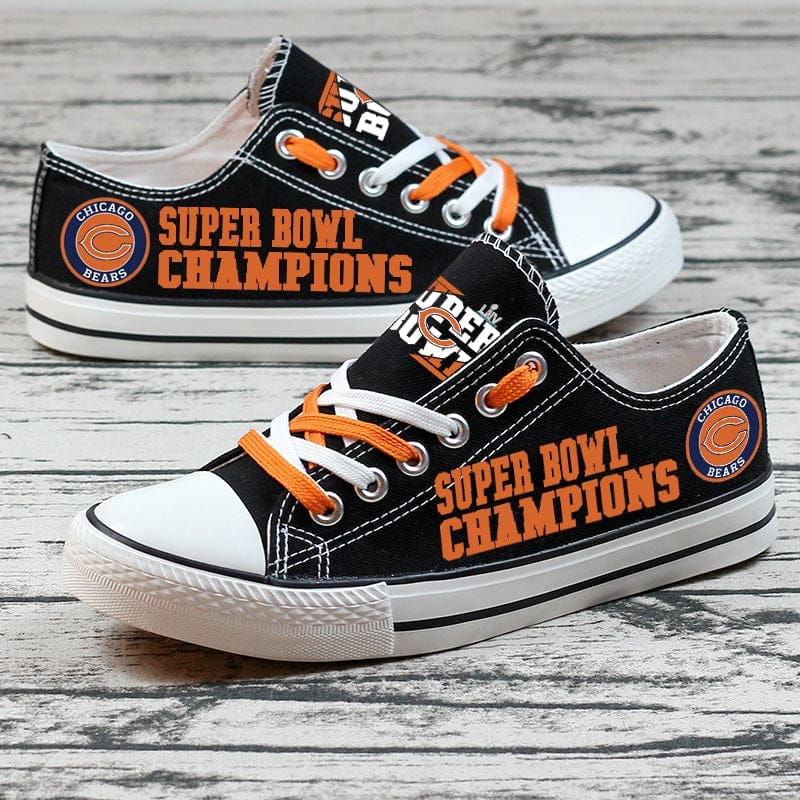 Chicago Bears  Low Top Canvas Sport Sneakers Shoes For Men Women Fans - Image 6