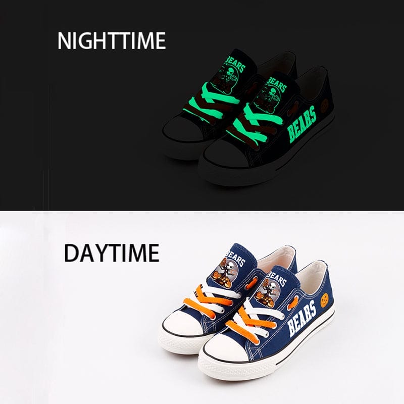 Chicago Bears Low Top Canvas Sport Sneakers Shoes For Men Women Fans - Image 2