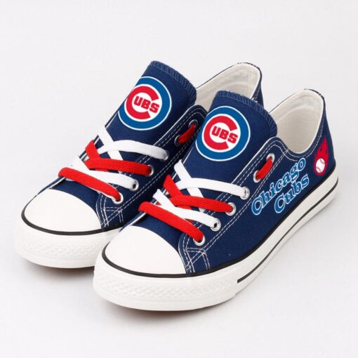Chicago Cubs Limited Print Low Top Canvas Shoes Sport Sneakers For Men Women Fans