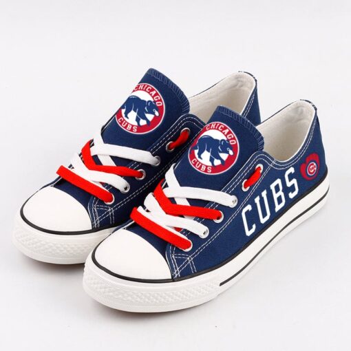 Chicago Cubs Limited Print Low Top Canvas Shoes Sport Sneakers For Men Women Fans - Image 3
