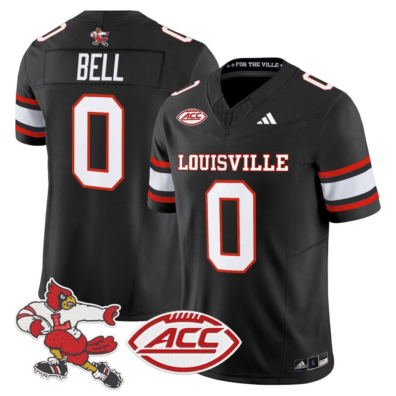 Chris Bell Jersey #0 Louisville Cardinals 2025 Vapor Limited Stitched - Image 2