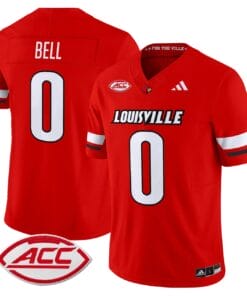 Chris Bell Jersey 0 Louisville Cardinals 2025 Vapor Stitched Red