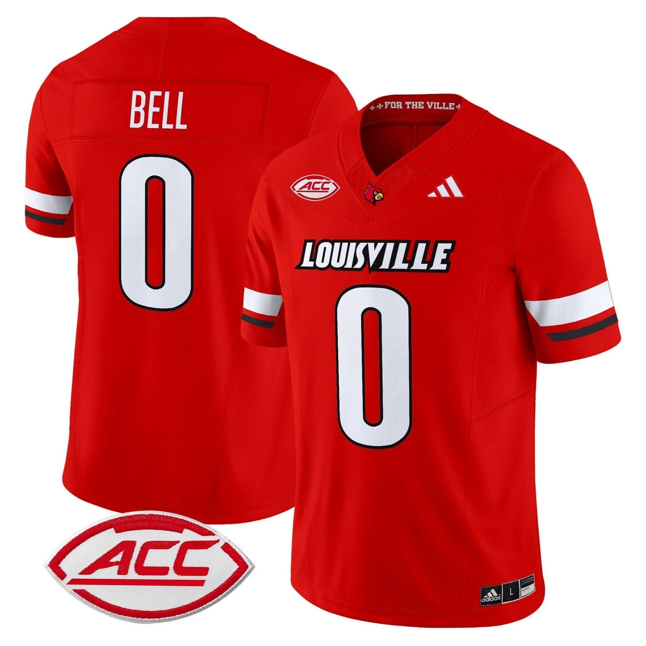 Chris Bell Jersey #0 Louisville Cardinals 2025 Vapor Limited Stitched - Image 3