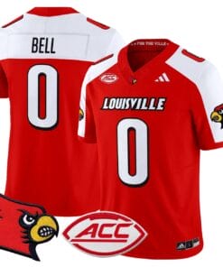 Chris Bell Jersey 0 Louisville Cardinals 2025 Vapor Stitched Red Alter