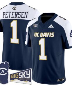 Chris Petersen Jersey 1 UC Davis Aggies 2025 Lake Tahoe Patch Navy Alter