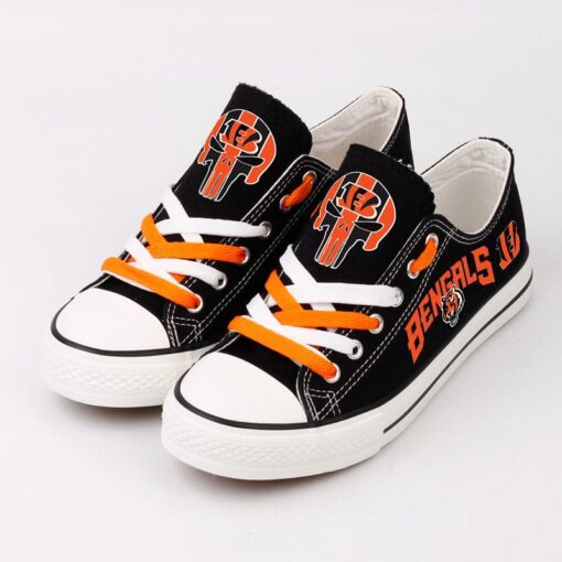Cincinnati Bengals  Low Top Canvas Sport Sneakers Shoes For Men Women Fans