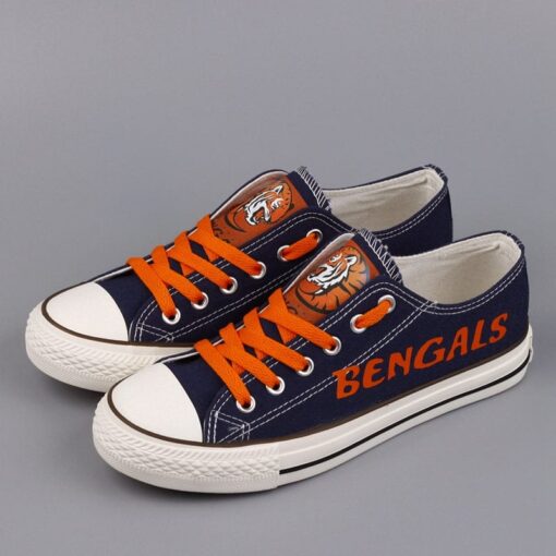 Cincinnati Bengals Low Top Canvas Sport Sneakers Shoes For Men Women Fans - Image 4