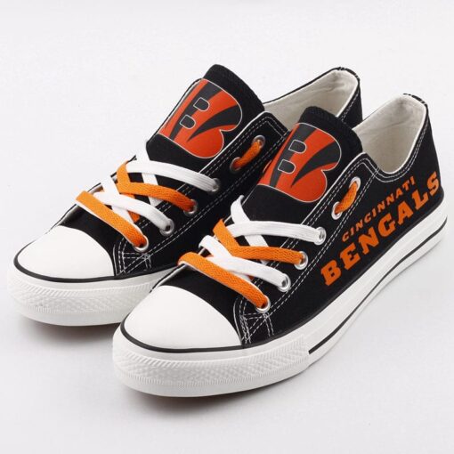 Cincinnati Bengals Low Top Canvas Sport Sneakers Shoes For Men Women Fans