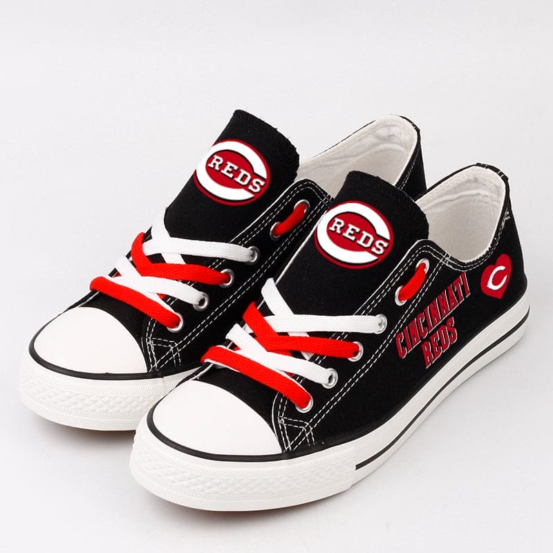 Cincinnati Reds Limited Print Low Top Canvas Shoes Sport Sneakers For Men Women Fans