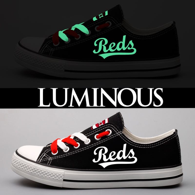 Cincinnati Reds Limited Print Low Top Canvas Shoes Sport Sneakers For Men Women Fans
